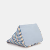 Bolsa de playa con estampado a rayas en azul