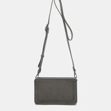 Shoulder bag in grey recycled materials