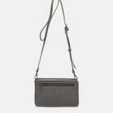 Shoulder bag in grey recycled materials