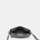 Shoulder bag in grey recycled materials
