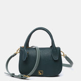 Small handbag in blue recycled materials