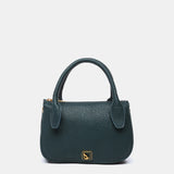 Small handbag in blue recycled materials