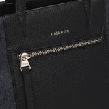 Small shopper bag in black jeans fabric