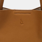 Bolso shopper en materiales reciclados camel