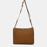 Camel recycled material shoulder bag