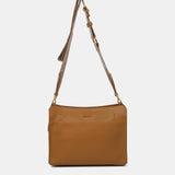 Camel recycled material shoulder bag