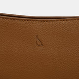 Camel recycled material shoulder bag