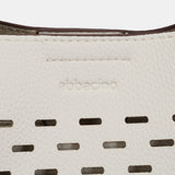 Bolso de mano troquelado en materiales reciclados blanco
