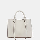 Bolso de mano troquelado en materiales reciclados blanco