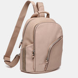 Pink recycled material backpack