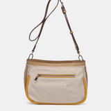 Crossbody bag in beige recycled materials