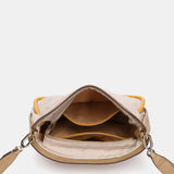 Crossbody bag in beige recycled materials