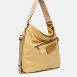 Tasche - Rucksack aus recyceltem Material in Gelb.