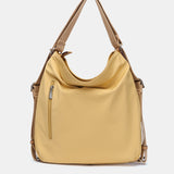 Tasche - Rucksack aus recyceltem Material in Gelb.