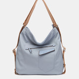 Tasche - Rucksack aus recyceltem blauen Material.