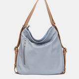 Tasche - Rucksack aus recyceltem blauen Material.
