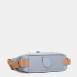 Tasche - Rucksack aus recyceltem blauen Material.
