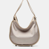 Tasche - Rucksack aus recyceltem beigem Material.