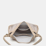 Tasche - Rucksack aus recyceltem beigem Material.