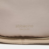 Tasche - Rucksack aus recyceltem beigem Material.