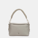Shoulder bag in grey recycled materials