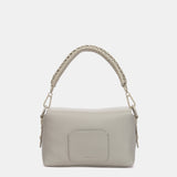 Shoulder bag in grey recycled materials