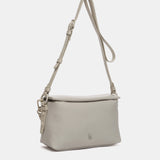 Shoulder bag in grey recycled materials