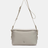 Shoulder bag in grey recycled materials
