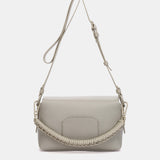 Shoulder bag in grey recycled materials
