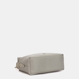Shoulder bag in grey recycled materials