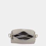 Shoulder bag in grey recycled materials