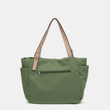 Shopper bag in recycled and quilted materials, green