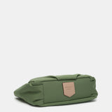 Shopper bag in recycled and quilted materials, green