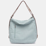 Tasche - Rucksack aus recycelten und gepolsterten Materialien in Blau.
