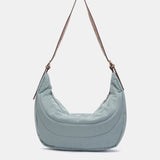 Shoulder bag in recycled and padded materials, blue