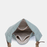 Shoulder bag in recycled and padded materials, blue