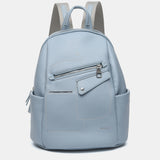 Backpack in blue recycled materials