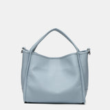 Handbag made of recycled materials in blue