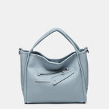 Handbag made of recycled materials in blue