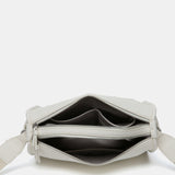 Crossbody bag in beige recycled materials