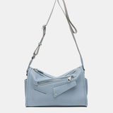 Shoulder bag in recycled materials, blue