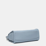Shoulder bag in recycled materials, blue