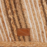 Raffia-Tasche mit braunen Streifen