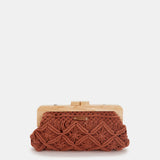 Clutch en macramé terracota