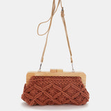 Clutch en macramé terracota