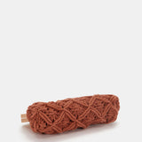 Clutch en macramé terracota