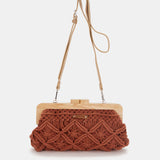 Clutch en macramé terracota