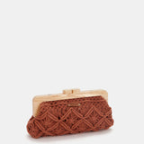 Clutch en macramé terracota