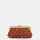 Clutch en macramé terracota