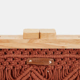 Clutch en macramé terracota